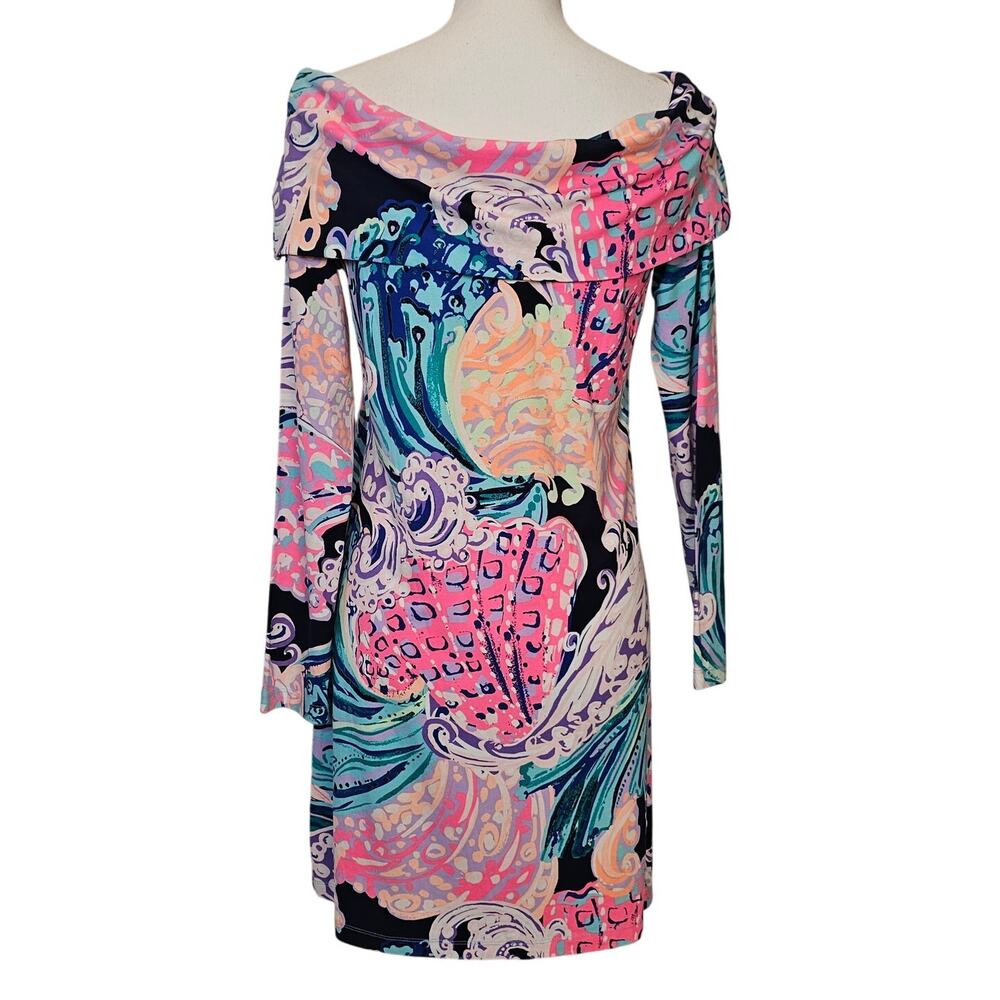 Lilly Pulitzer Off Shoulder All That She Wants Trisha Mini Dress Size Medium - Picture 5 of 11
